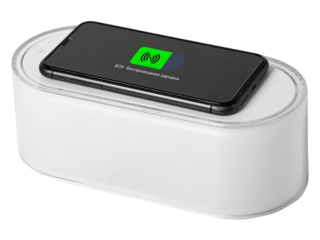 Ночник с беспроводной зарядкой и RGB подсветкой «Miracle», 15 Вт (белый) Ночник с беспроводной зарядкой и RGB подсветкой «Miracle», 15 Вт (белый)