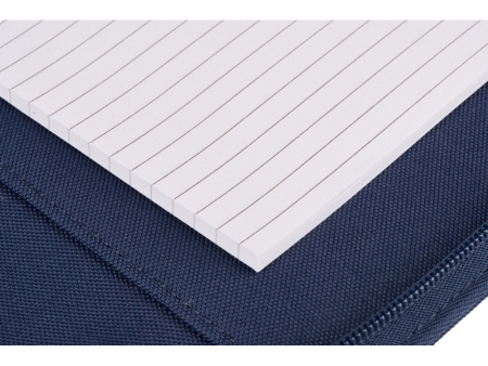 Портфолио А4 из RPET на молнии Harvey, 40 л FSC бумаги, синий