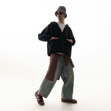 Ветровка (анорак) оверсайз унисекс Риссман (Rissman), черная