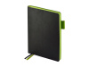 Ежедневник А5 датированный Boston 2027, черный с салатовым обрезом