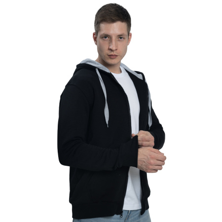 New Gen Толстовка-кенгуру (худи) с капюшоном на молнии 320 г/м² черный 3XL
