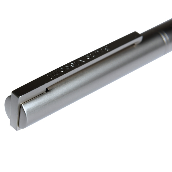 РУЧКА  "BERGAMO" ШАРИКОВАЯ АВТОМАТИЧЕСКАЯ, МЕТАЛЛИЧЕСКИЙ КОРПУС СЕРЕБРЯНЫЙ 0.7 ММ, СИНЯЯ