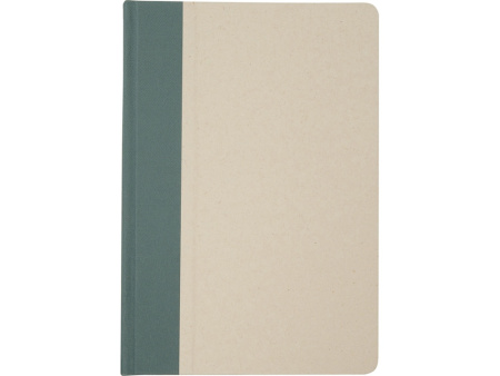 Liliana блокнот формата А5 в твердой обложке из пластика из сахарного тростника - Зеленый яркий