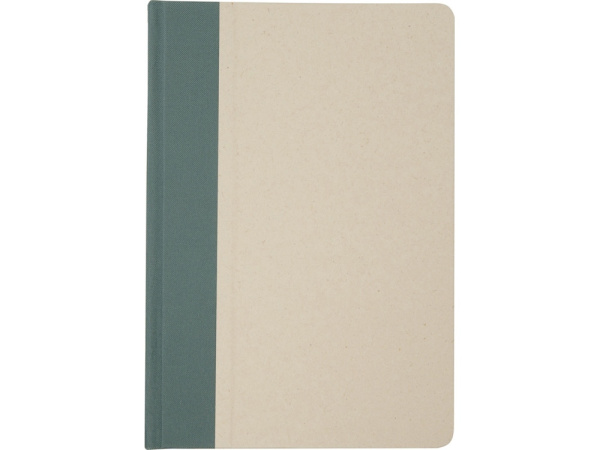 Liliana блокнот формата А5 в твердой обложке из пластика из сахарного тростника - Зеленый яркий