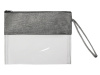 Косметичка из PVC и ткани Leony, прозрачный/темно-серый