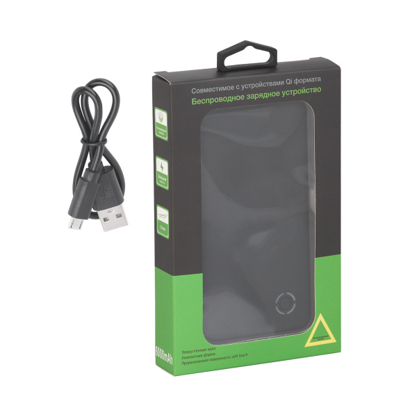 Беспроводное зарядное устройство "Fast SOFTTOUCH", 6000 mAh Беспроводное зарядное устройство "Fast SOFTTOUCH", 6000 mAh