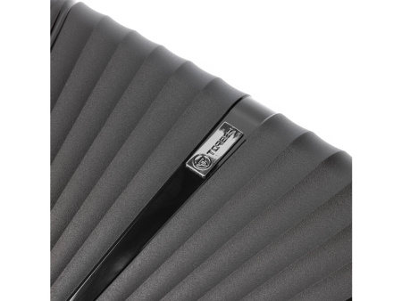 Чемодан TORBER НЕВО, чёрный, полипропилен, 49 х 28 х 76 см, 95 л