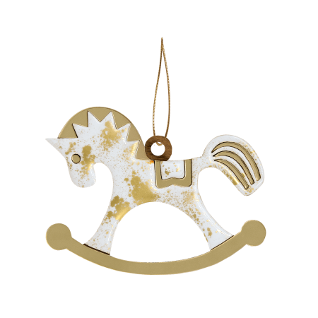 Ёлочная игрушка Лошадка (белый)
