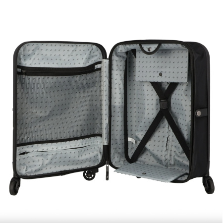 Чемодан складной Rollink FLEX LIGHT 55x40x20 см, 4 колеса, черный