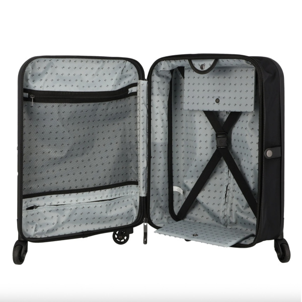 Чемодан складной Rollink FLEX LIGHT 55x40x20 см, 4 колеса, черный