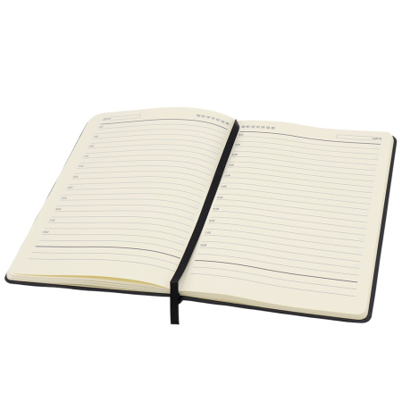 Ежедневник с шильдом-наклейкой - нефть, черный