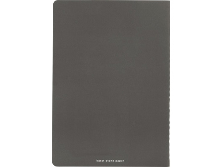 Комплект из двух блокнотов Karst формата A5 с листами из каменной бумаги, slate grey