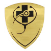 Шильд-наклейка медицина, золото