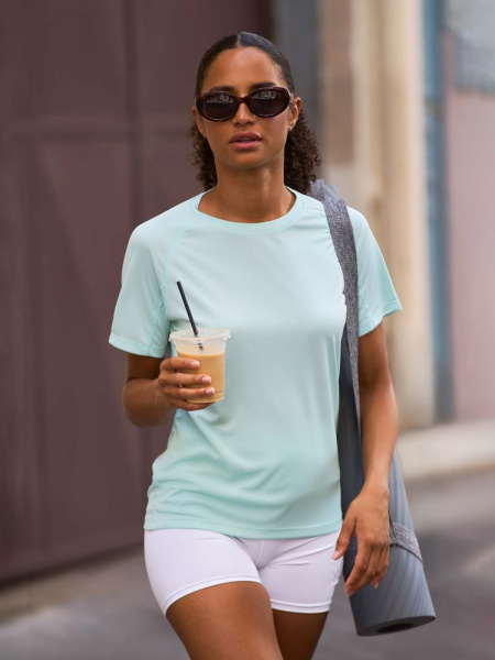 Футболка спортивная женская Vortex Women, ярко-бирюзовая, размер XS