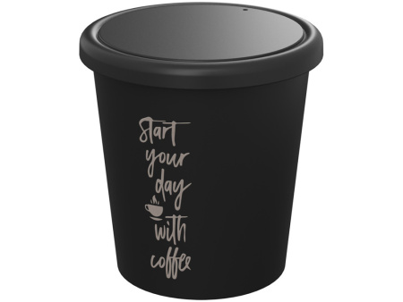 Americano® Piccolo кружка объемом 100 мл с крышкой - сплошной черный