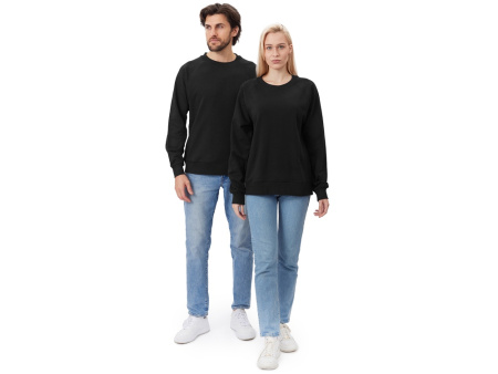 Свитшот оверсайз с рукавом реглан Belgrade, унисекс, черный