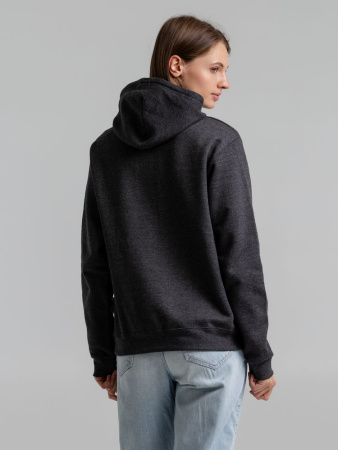 Толстовка с капюшоном Snake II черный меланж, размер 3XL