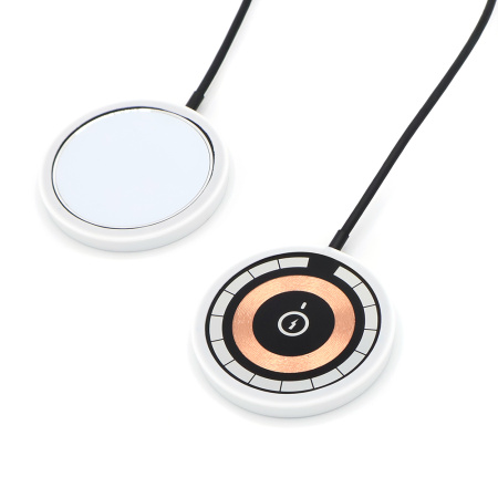 Силиконовый чехол для беспроводного зарядного Silken, белый Силиконовый чехол для беспроводного зарядного Silken, белый