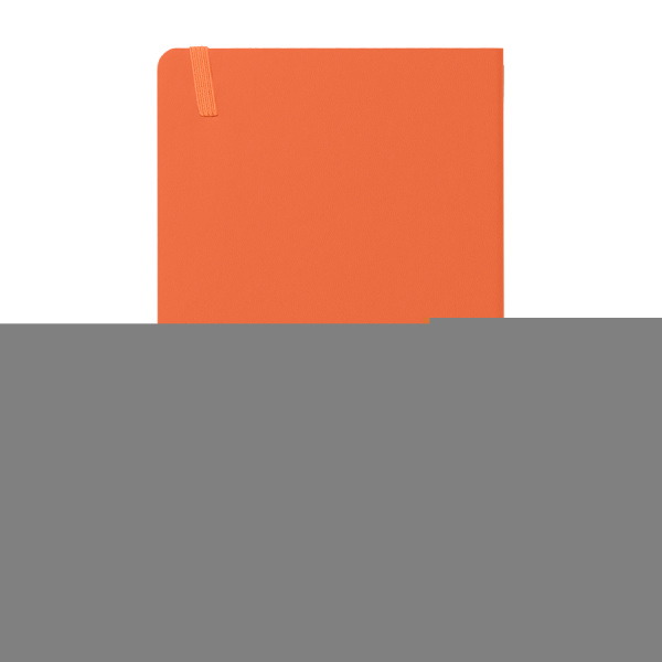 Бизнес-блокнот "RILY", формат А5,  оранжевый, блок в точку