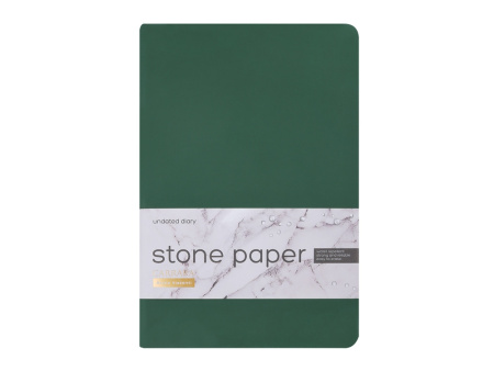 Ежедневник с каменной бумагой недатированный А5 Carrara, зеленый