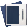 Подарочный набор Рейн (Rain), синий (ежедневник, ручка)