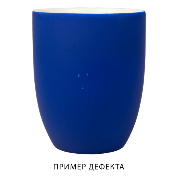 Кружка фарфоровая Cassa Grande Сlassic Soft софт тач с дефектами, бирюзовая, 350 мл