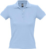 Рубашка поло женская People 210 голубая, размер XXL