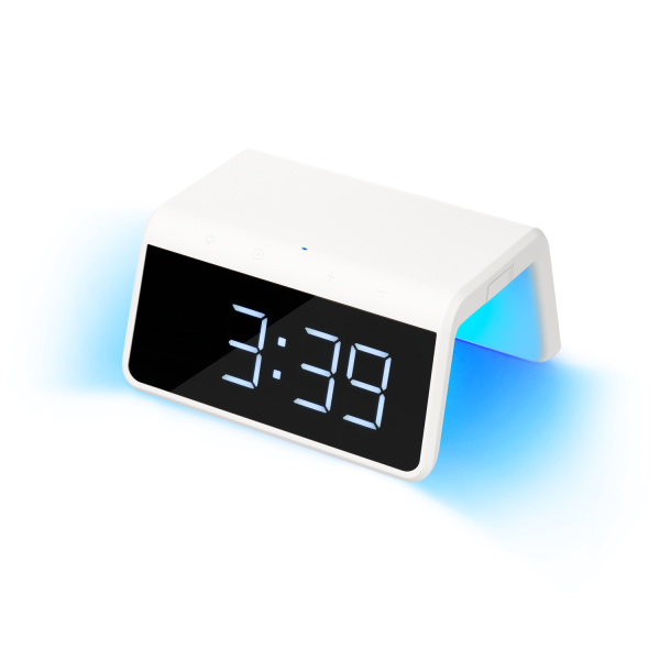 Зарядная станция с часами 15W Flame, белая Зарядная станция с часами 15W Flame, белая