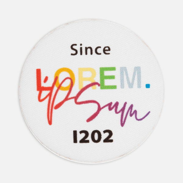 Наклейка тканевая Lunga Round, M, белая