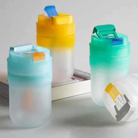 Стакан с трубочкой "Casper", 420 мл (бирюзовый)