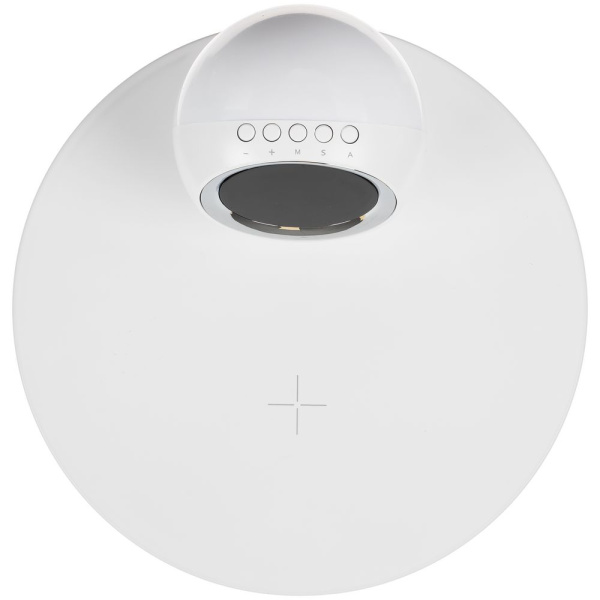 Станция беспроводной зарядки с часами и подсветкой GlobeBee, белая Станция беспроводной зарядки с часами и подсветкой GlobeBee, белая