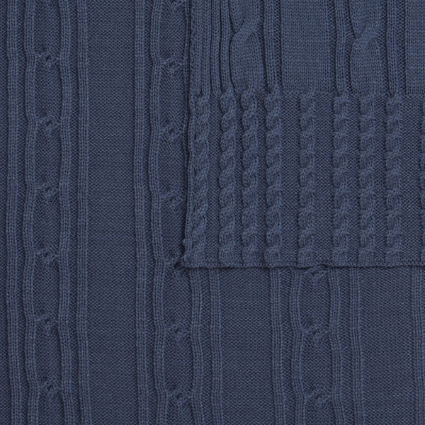 Плед Remitti, серо-синий (сланец)