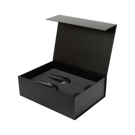 Подарочный набор 2 бокала для шампанского Капри (Capri) в черной коробке