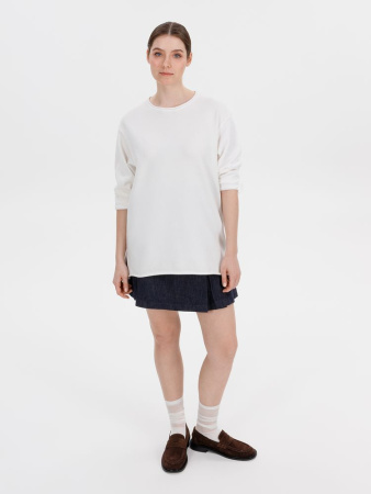 Лонгслив унисекс Siluetti Fuori, молочно-белый, размер S/M