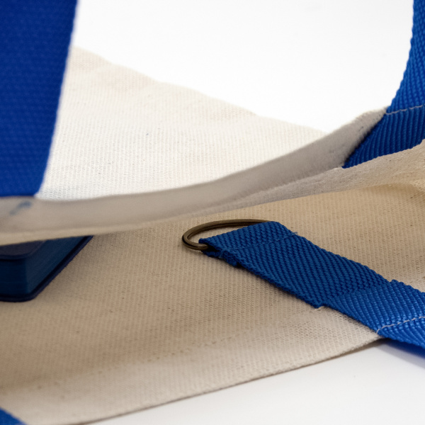 Шоппер Superbag Light, с внутренним креплением (полукольцо) (неокрашенный с синим)