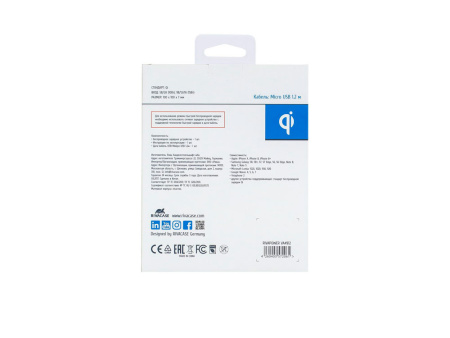 Беспроводное зарядное устройство VA4912, 10 Вт, белый Беспроводное зарядное устройство VA4912, 10 Вт, белый