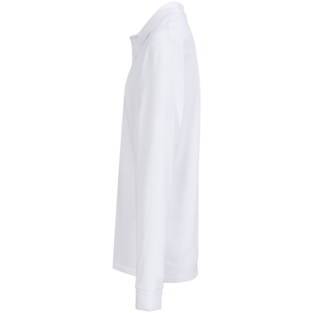 Рубашка поло унисекс с длинным рукавом Pacific LSL, белая, размер XS