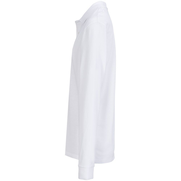 Рубашка поло унисекс с длинным рукавом Pacific LSL, белая, размер XS