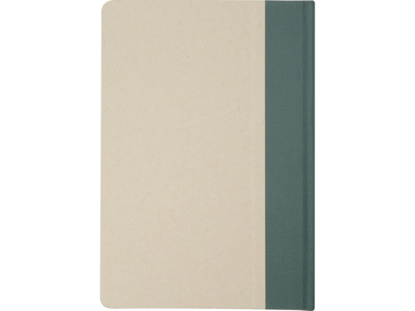 Liliana блокнот формата А5 в твердой обложке из пластика из сахарного тростника - Зеленый яркий