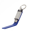 Флеш накопитель USB 2.0 Verona в кожаном чехле 16GB, металл, синий/серебристый