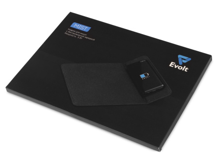 Коврик для мыши с беспроводной зарядкой Mist, темно-серый (Р) Коврик для мыши с беспроводной зарядкой Mist, темно-серый (Р)