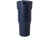 Термостакан Bronx объемом 900 мл из меди и переработанной нержавеющей стали, сертифицированной по стандарту RCS, с вакуумной изоляцией и крышкой с двойной функцией - Темно - синий