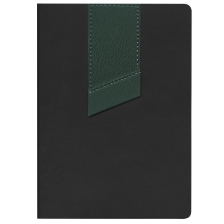 Ежедневник Bookmark, недатированный, черный с зеленым