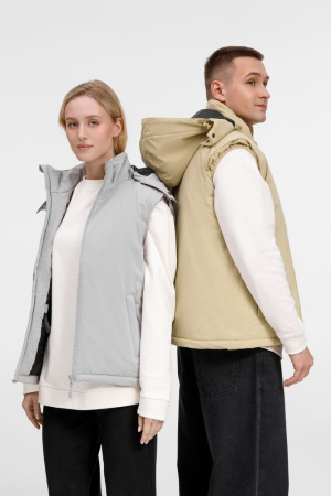 Жилет унисекс Sfera, светло-серый, размер 4XL