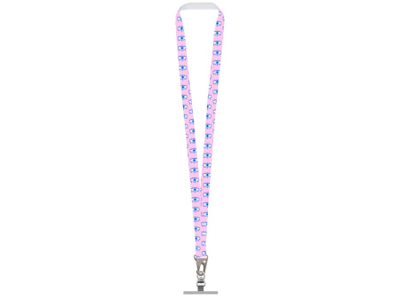 Ланъярд 2,5 см под сублимацию с большим карабином и металлическим держателем для телефона