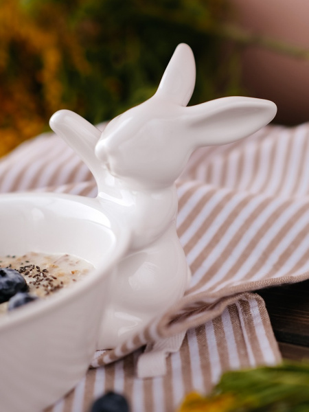 Мисочка с кроликом, 500 мл, Белый