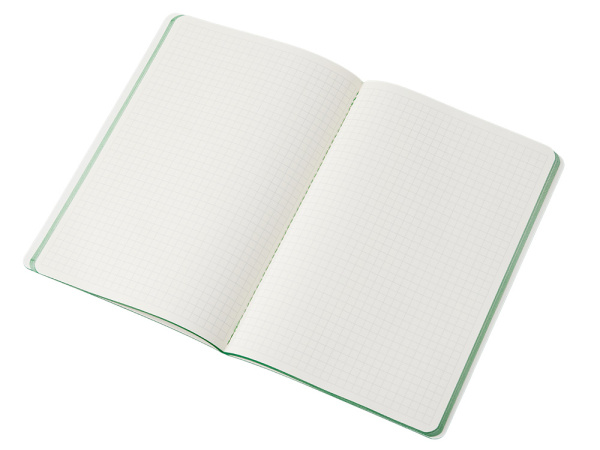 Блокнот Audrey А5 на сшивке в гибкой обложке софт-тач, зеленый