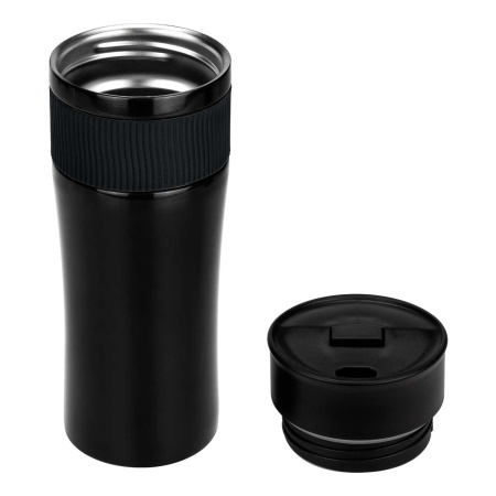 Термокружка вакуумная Поло (Polo), черная