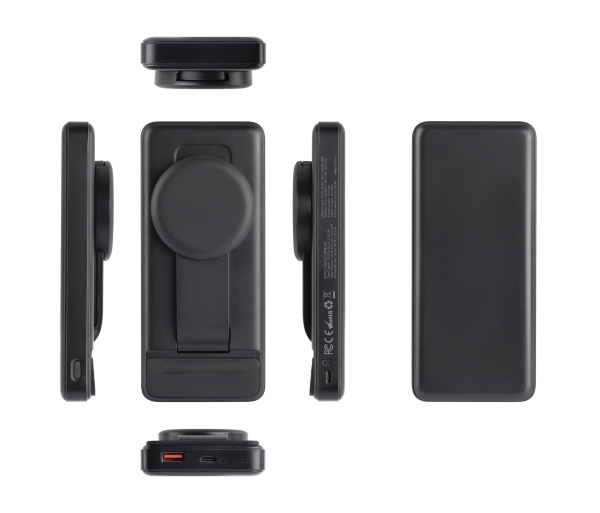 Беспроводная зарядная (20W/15W) станция-пауэрбэнк "Slider" 10000 mAh для смартфонов, наушников, часов, с подвижным зарядным блоком Беспроводная зарядная (20W/15W) станция-пауэрбэнк "Slider" 10000 mAh для смартфонов, наушников, часов, с подвижным зарядным блоком