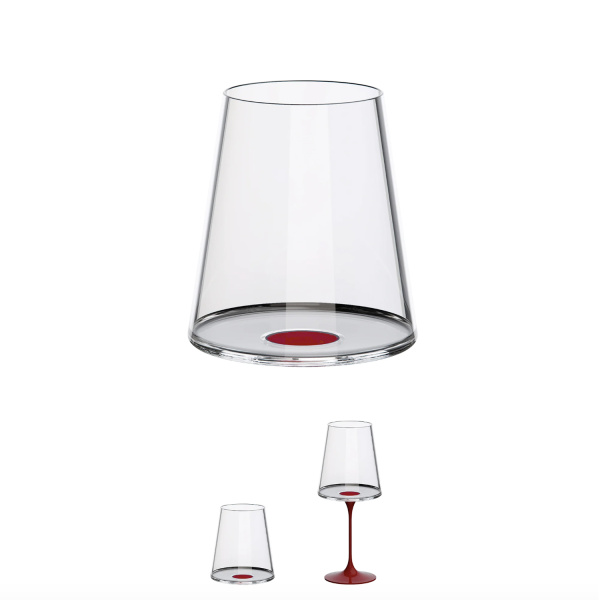 Хрустальный бокал для красного вина на магните Trebonn SplitGlass, 2 шт, 450 мл